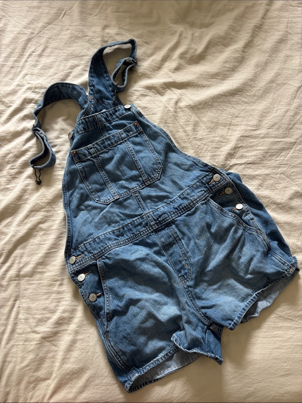 Denim Short Overalls